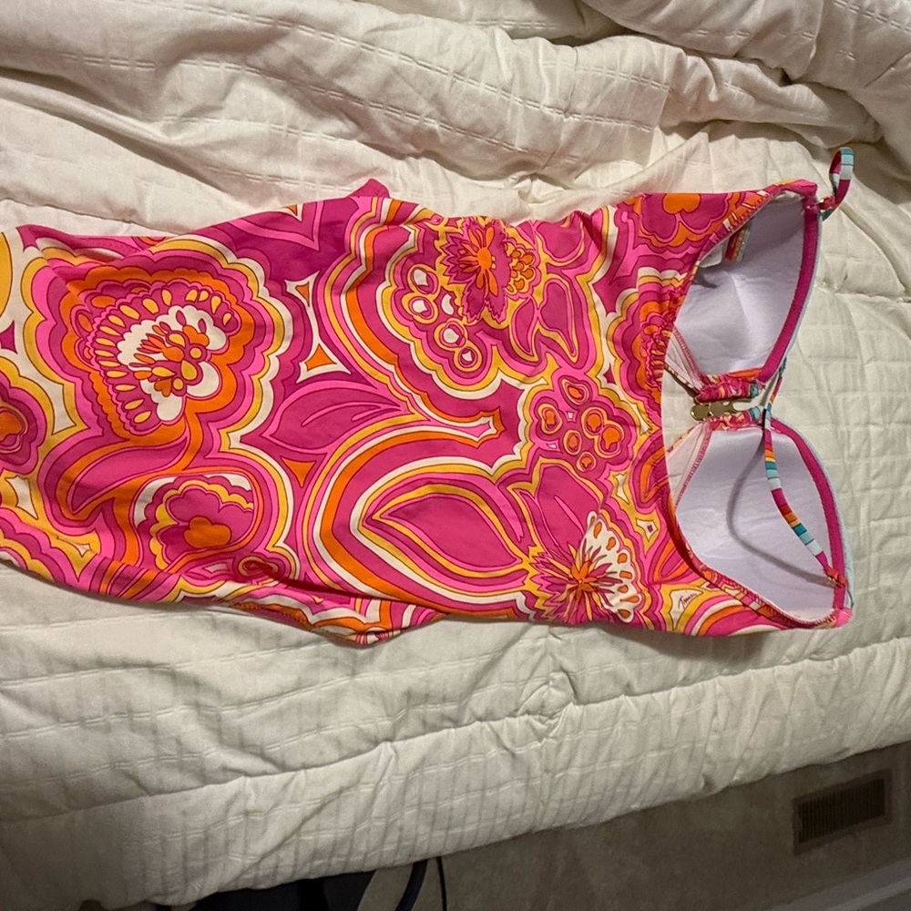 Trina Turk Pink and Orange Swimsuit - Picture 3 of 5